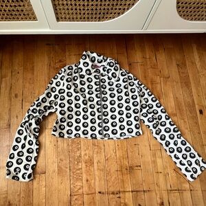 8 ball zip up collar jacket size medium